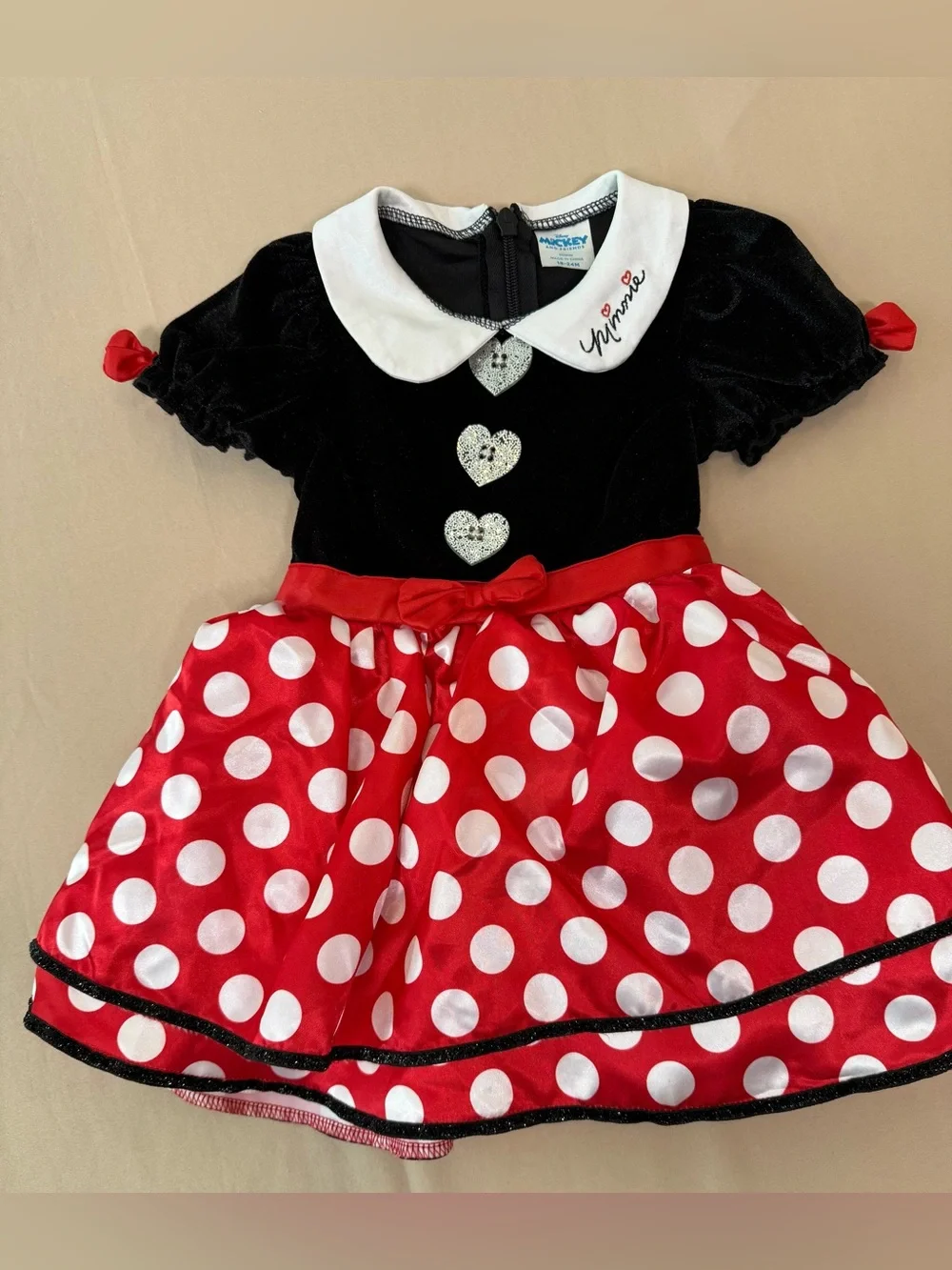 Disney Mickey and Friends Minnie Mouse Dress Costume, Size 18-24 Months.